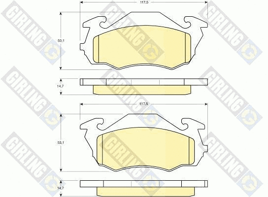 Brake Pad Set, disc brake (6131363)