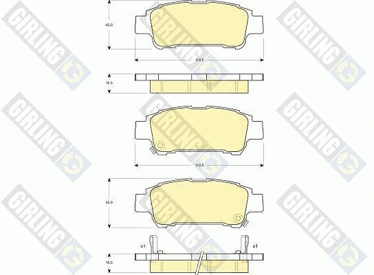 Brake Pad Set, disc brake (6132499)