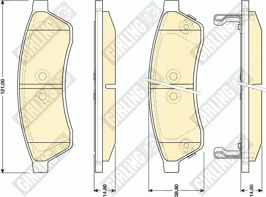 Brake Pad Set, disc brake (6141729)