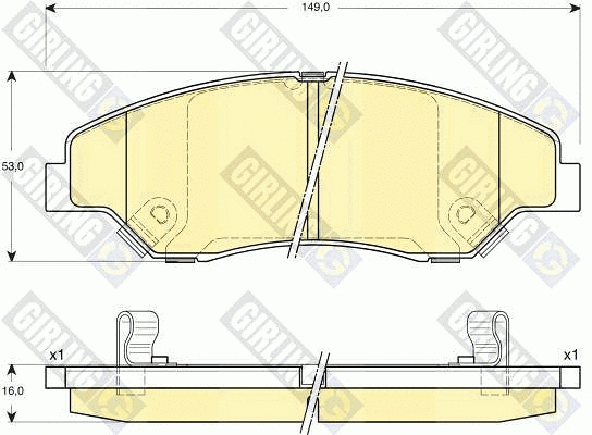 Brake Pad Set, disc brake (6132419)
