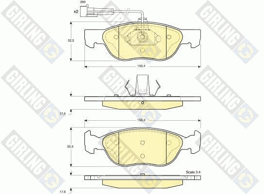 Brake Pad Set, disc brake (6113642)