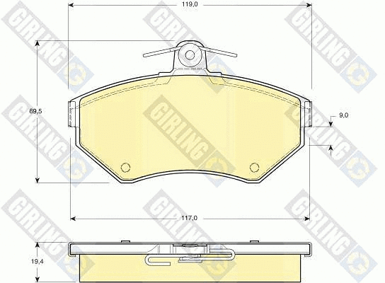 Brake Pad Set, disc brake (6112661)