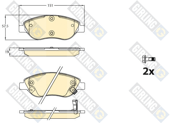 Brake Pad Set, disc brake (6122288)