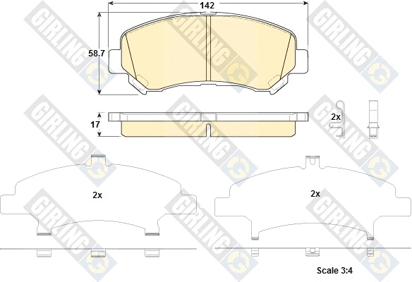 Brake Pad Set, disc brake (6135219)