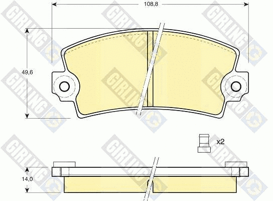 Brake Pad Set, disc brake (6101483)