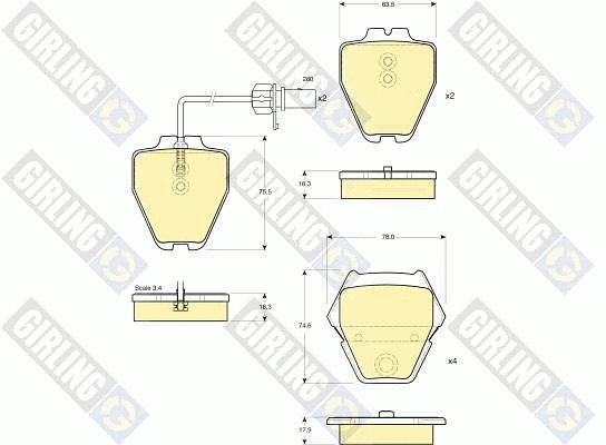 Brake Pad Set, disc brake (6115051)