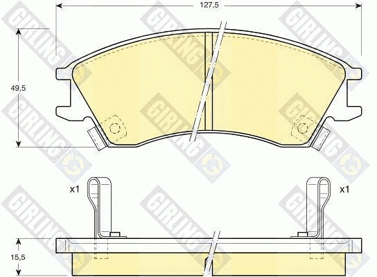 Brake Pad Set, disc brake (6109929)