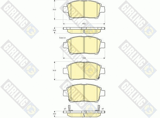 Brake Pad Set, disc brake (6133179)