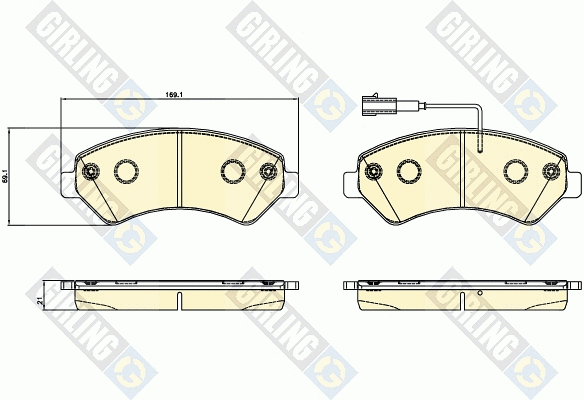 Brake Pad Set, disc brake (6120695)