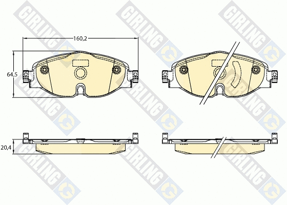 Brake Pad Set, disc brake (6121431)