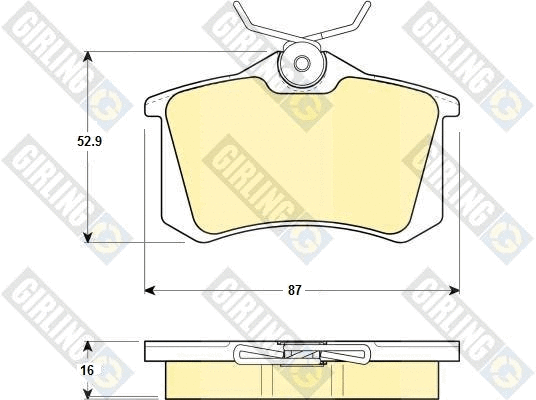 Brake Pad Set, disc brake (6114391)