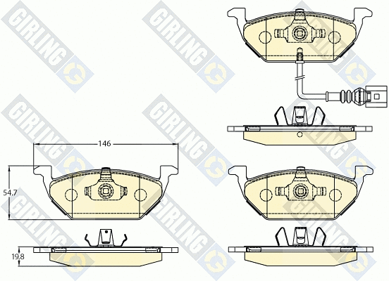 Brake Pad Set, disc brake (6121082)