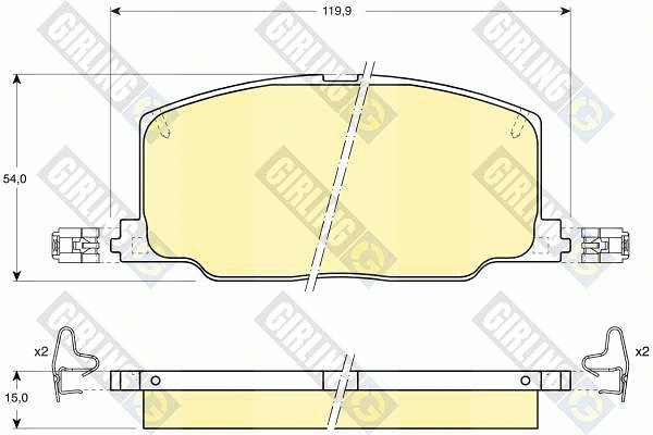 Brake Pad Set, disc brake (6107989)