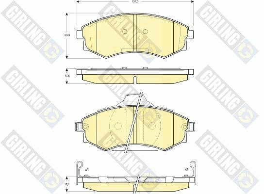 Brake Pad Set, disc brake (6132839)