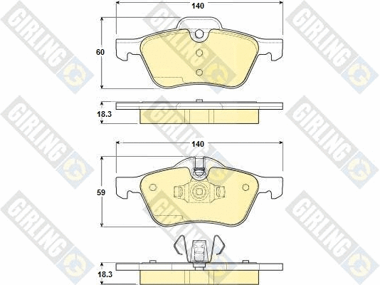 Brake Pad Set, disc brake (6114762)