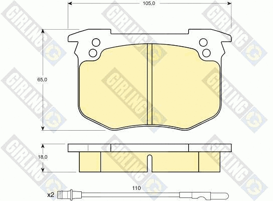 Brake Pad Set, disc brake (6102803)