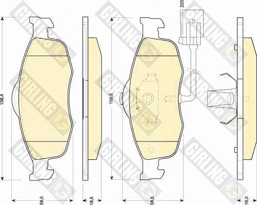 Brake Pad Set, disc brake (6111082)