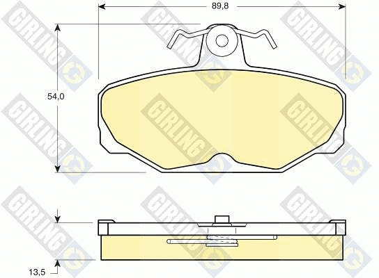 Brake Pad Set, disc brake (6104721)
