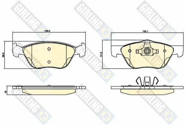 Brake Pad Set, disc brake (6120672)