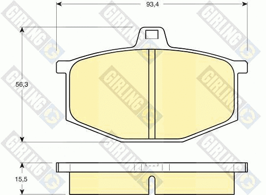 Brake Pad Set, disc brake (6104051)