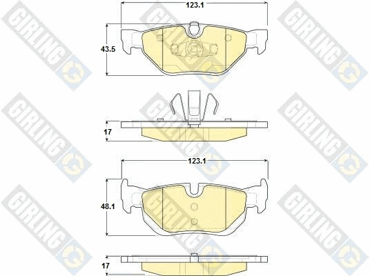 Brake Pad Set, disc brake (6116262)