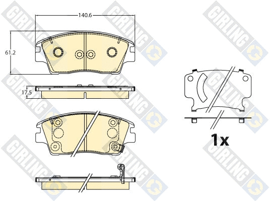 Brake Pad Set, disc brake (6121976)