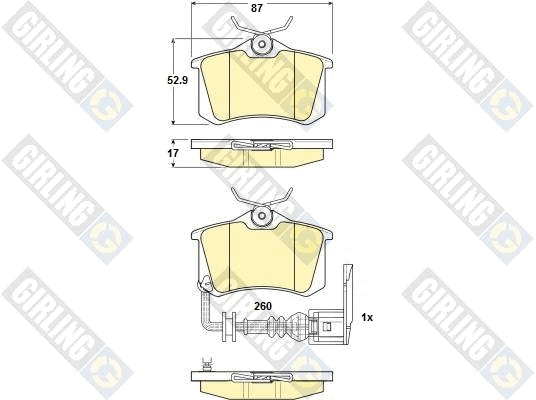 Brake Pad Set, disc brake (6114751)
