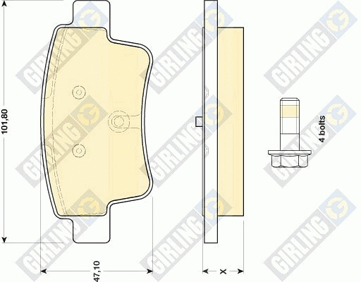 Brake Pad Set, disc brake (6117144)