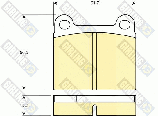 Brake Pad Set, disc brake (6101012)