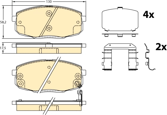 Brake Pad Set, disc brake (6134509)