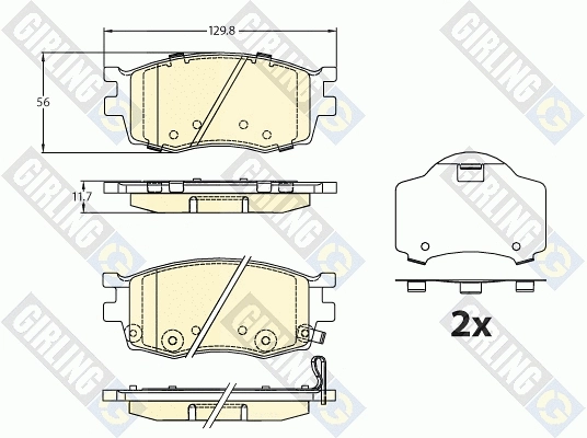 Brake Pad Set, disc brake (6136266)