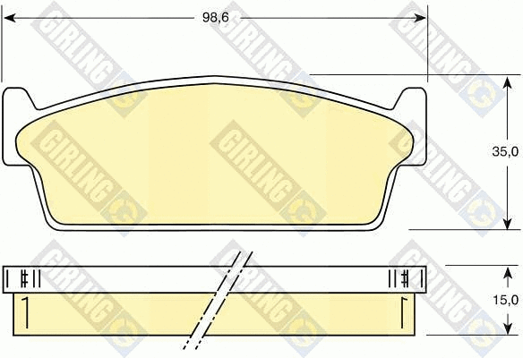 Brake Pad Set, disc brake (6110219)