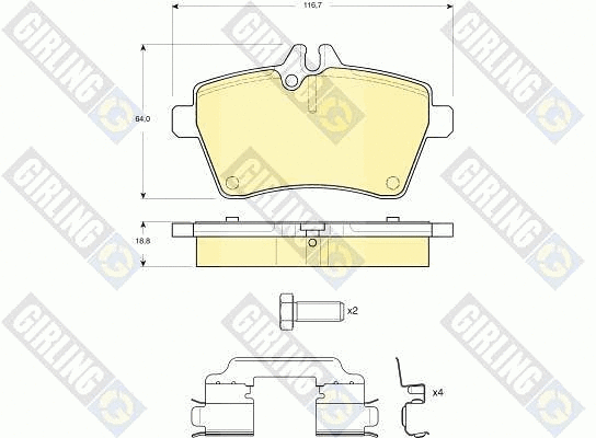 Brake Pad Set, disc brake (6116301)
