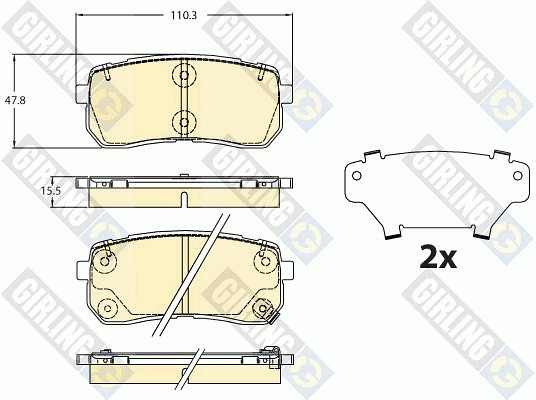 Brake Pad Set, disc brake (6121127)
