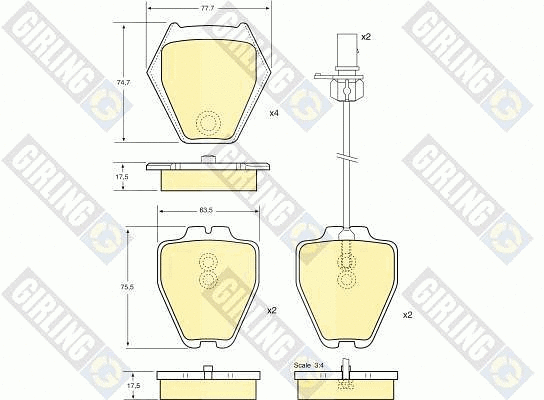 Brake Pad Set, disc brake (6113811)
