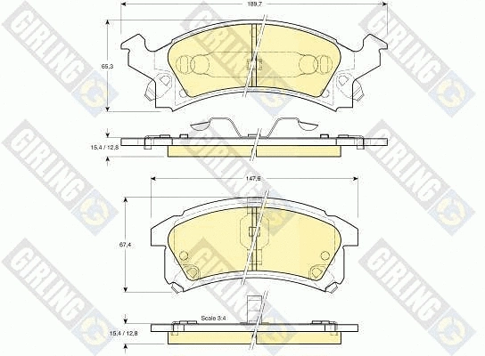 Brake Pad Set, disc brake (6140025)