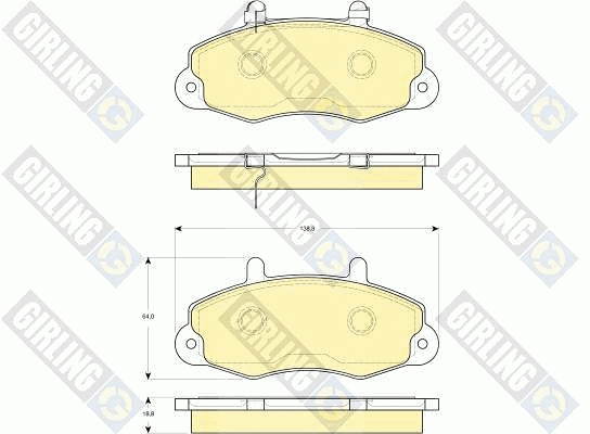 Brake Pad Set, disc brake (6115724)
