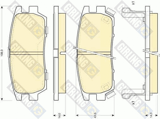 Brake Pad Set, disc brake (6111279)