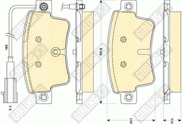 Brake Pad Set, disc brake (6118724)