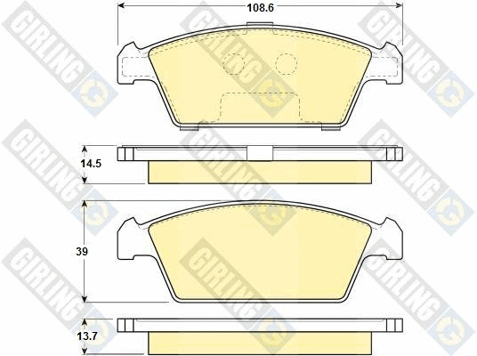 Brake Pad Set, disc brake (6131089)