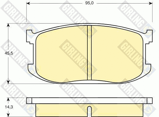 Brake Pad Set, disc brake (6102529)