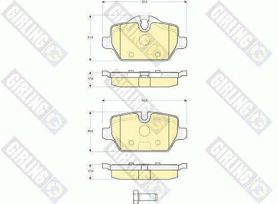 Brake Pad Set, disc brake (6116121)