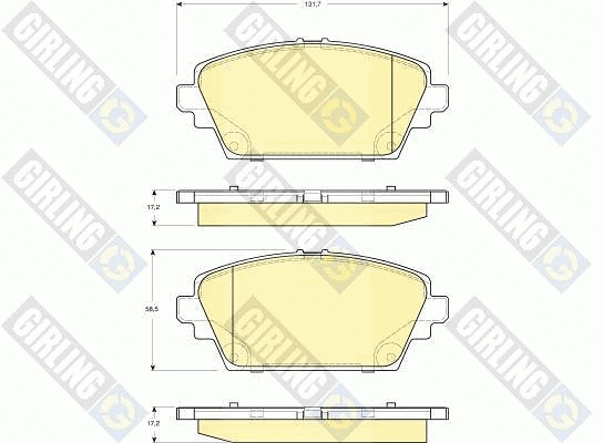 Brake Pad Set, disc brake (6132271)