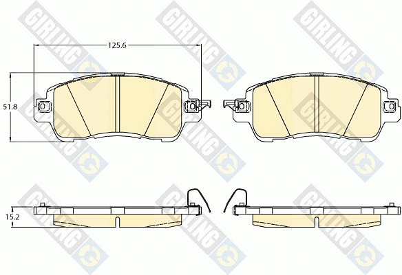 Brake Pad Set, disc brake (6121226)