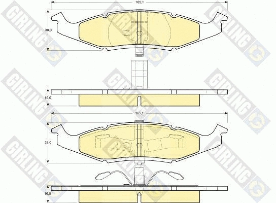 Brake Pad Set, disc brake (6140065)