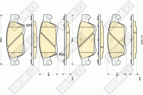 Brake Pad Set, disc brake (6135034)