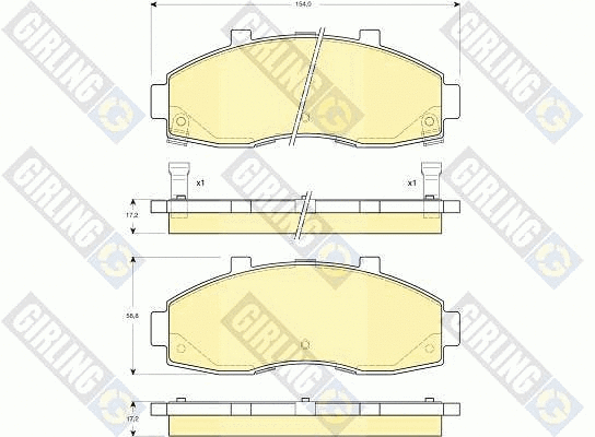 Brake Pad Set, disc brake (6132639)