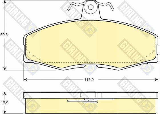 Brake Pad Set, disc brake (6104731)