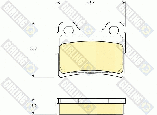 Brake Pad Set, disc brake (6116392)