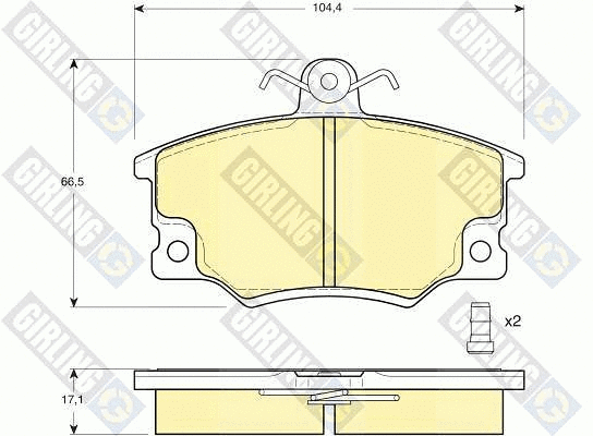 Brake Pad Set, disc brake (6104581)
